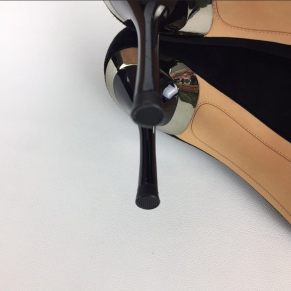 Sam Edelman Camdyn black suede pumps with snake trim - Picture 3 of 7